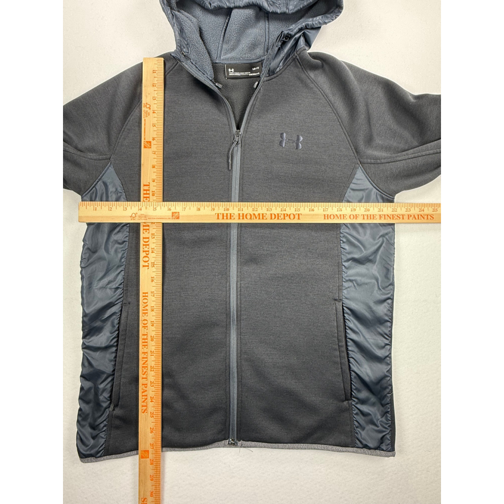 Under Armour Storm ColdGear Full Zip Hoodie Men’s Large Gray Jacket - Picture 4 of 7